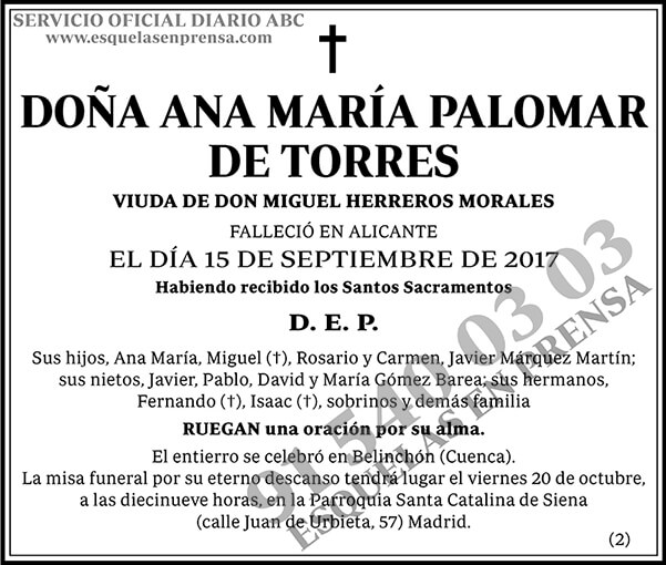 Ana María Palomar de Torres